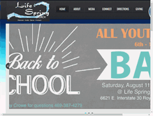 Tablet Screenshot of lifespringtx.com